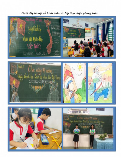 Hình ảnh anh bộ đội Cụ Hồ qua nét vẽ ngộ nghĩnh, đáng yêu của các em học sinh Trường Tiểu học Nguyễn Du